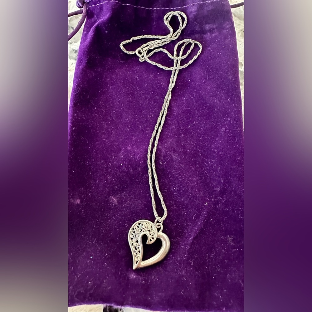 stamped KOREA  silver color beautiful heart - just in time for Valentine’s Day